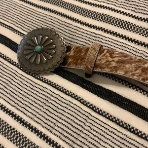 Hair on hide Western belt by LNB size medium